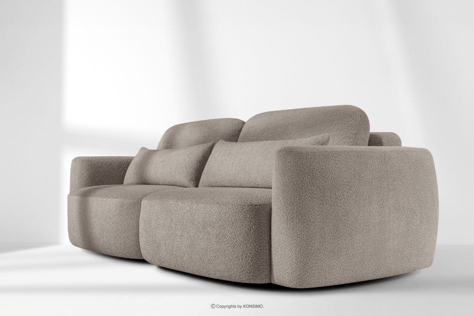 ELOSA Pohovka a kreslo Japandi v sivej bouclé látke šedá - obrázok 25