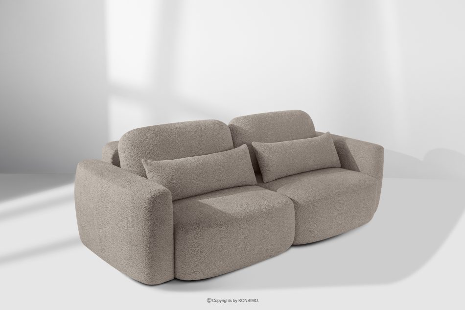 ELOSA Pohovka a kreslo Japandi v sivej bouclé látke šedá - obrázok 27