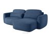 ELOSA Pravá rohová pohovka a kreslo v japonskom štýle tmavomodrá bouclé látka tmavě modrá - obrázok 4
