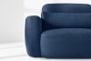 ELOSA Pravá rohová pohovka a kreslo v japonskom štýle tmavomodrá bouclé látka tmavě modrá - obrázok 8