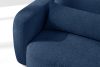 ELOSA Pravá rohová pohovka a kreslo v japonskom štýle tmavomodrá bouclé látka tmavě modrá - obrázok 9