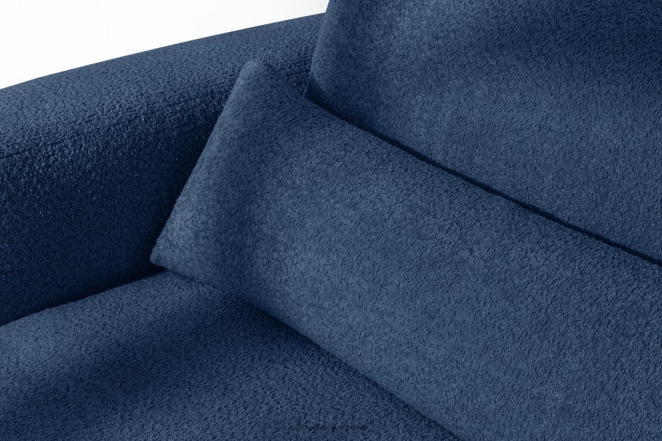 ELOSA Pravá rohová pohovka a kreslo v japonskom štýle tmavomodrá bouclé látka tmavě modrá - obrázok 9