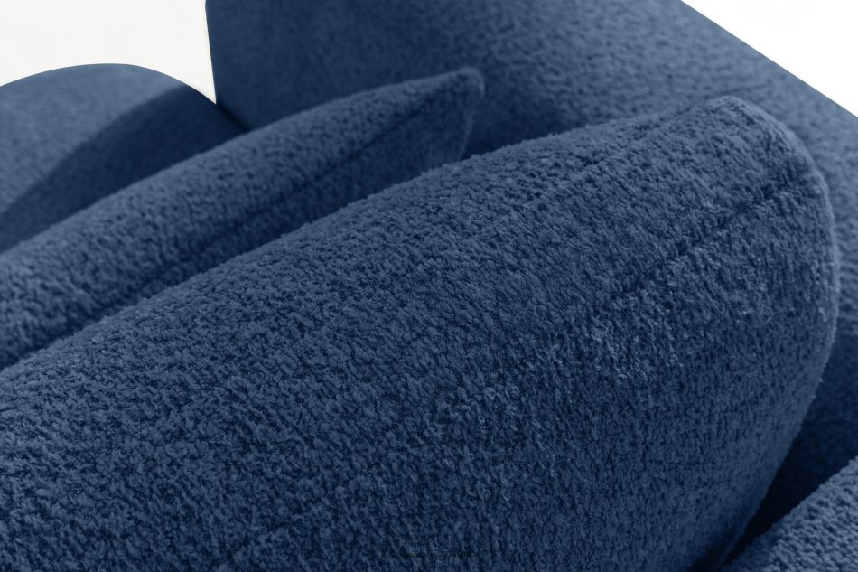 ELOSA Pravá rohová pohovka a kreslo v japonskom štýle tmavomodrá bouclé látka tmavě modrá - obrázok 10