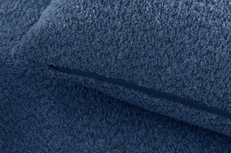 ELOSA Pravá rohová pohovka a kreslo v japonskom štýle tmavomodrá bouclé látka tmavě modrá - obrázok 11