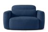 ELOSA Pravá rohová pohovka a kreslo v japonskom štýle tmavomodrá bouclé látka tmavě modrá - obrázok 17