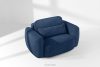 ELOSA Pravá rohová pohovka a kreslo v japonskom štýle tmavomodrá bouclé látka tmavě modrá - obrázok 25