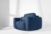 ELOSA Pravá rohová pohovka a kreslo v japonskom štýle tmavomodrá bouclé látka tmavě modrá - obrázok 29