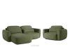 ELOSA Ľavá rohová pohovka a kreslo v japonskom štýle bouclé olivová olivová - obrázok 1