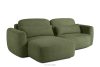 ELOSA Ľavá rohová pohovka a kreslo v japonskom štýle bouclé olivová olivová - obrázok 4