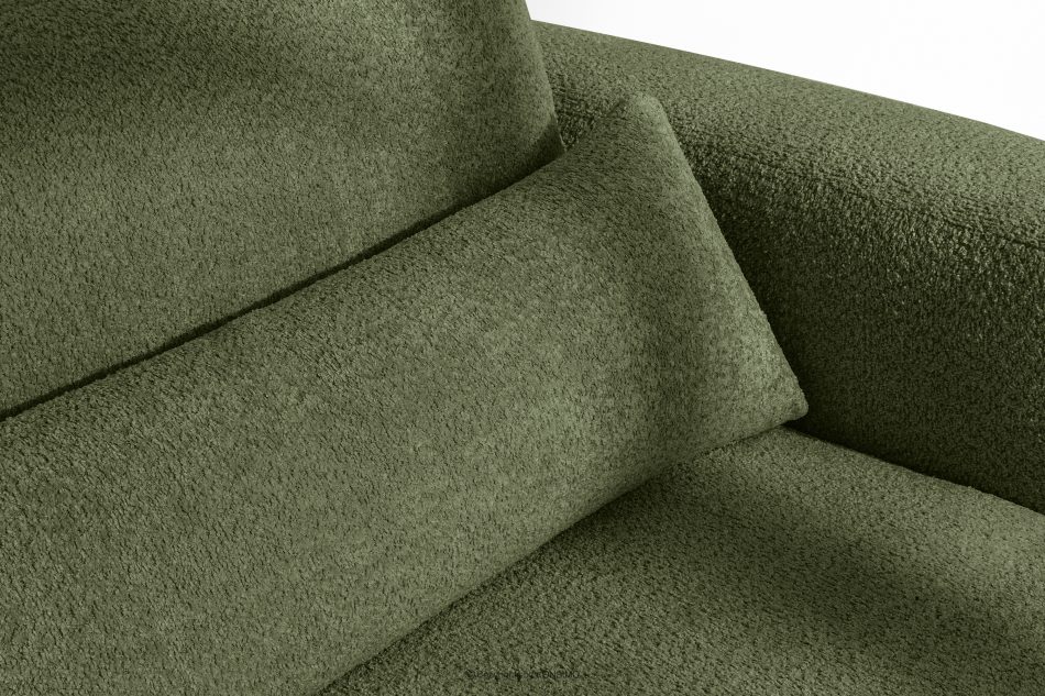 ELOSA Ľavá rohová pohovka a kreslo v japonskom štýle bouclé olivová olivová - obrázok 9