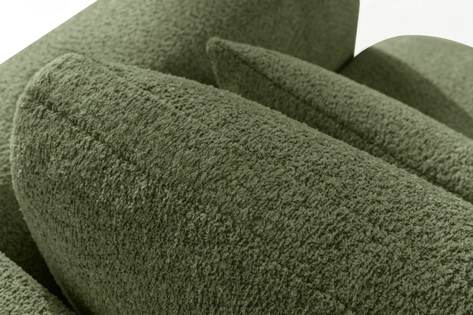 ELOSA Ľavá rohová pohovka a kreslo v japonskom štýle bouclé olivová olivová - obrázok 10
