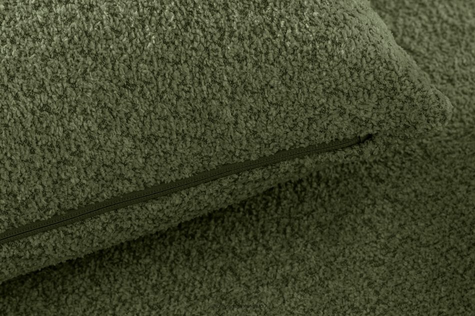 ELOSA Ľavá rohová pohovka a kreslo v japonskom štýle bouclé olivová olivová - obrázok 11