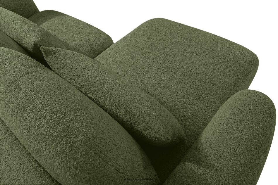 ELOSA Ľavá rohová pohovka a kreslo v japonskom štýle bouclé olivová olivová - obrázok 12