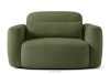 ELOSA Ľavá rohová pohovka a kreslo v japonskom štýle bouclé olivová olivová - obrázok 17