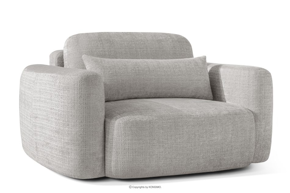 ELOSA Kreslo Japandi zo svetlosivej ženilky světle šedá - obrázok 3