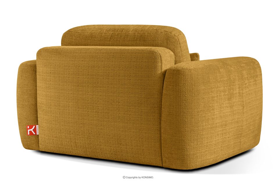 ELOSA Kreslo v japonskom štýle zo žltej ženilky žlutá - obrázok 4