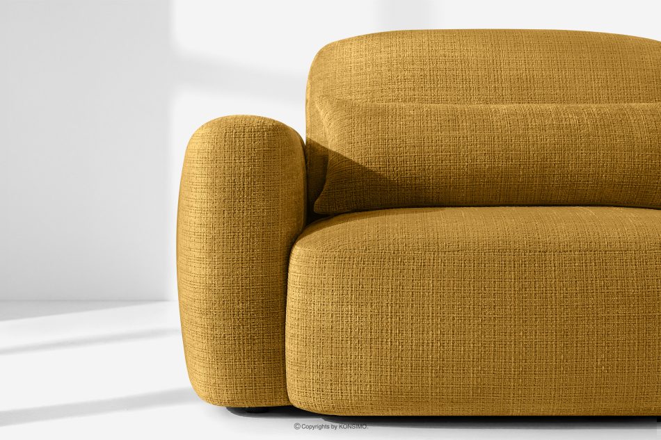 ELOSA Kreslo v japonskom štýle zo žltej ženilky žlutá - obrázok 5