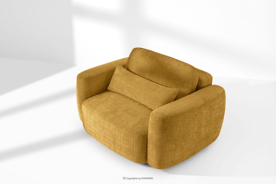 ELOSA Kreslo v japonskom štýle zo žltej ženilky žlutá - obrázok 14