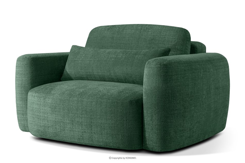 ELOSA Kreslo v japonskom štýle zo zelenej ženilky zelená - obrázok 2