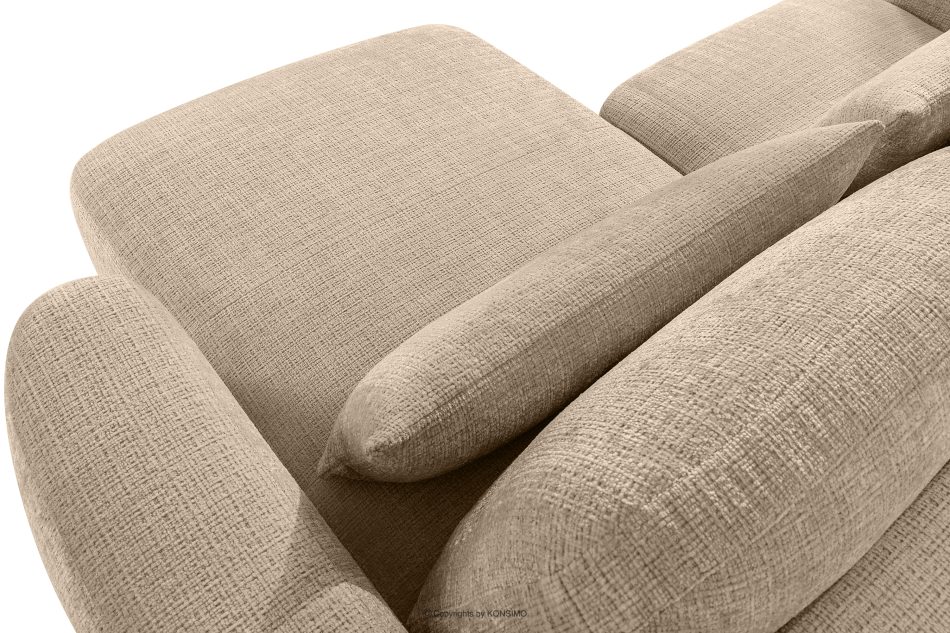 ELOSA Rohová pohovka Japandi z béžovej šenilovej látky béžová - obrázok 11