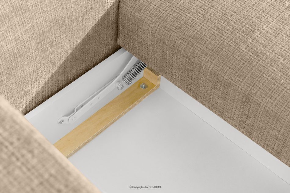 ELOSA Rohová pohovka Japandi z béžovej šenilovej látky béžová - obrázok 13