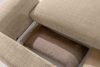 ELOSA Rohová pohovka Japandi z béžovej šenilovej látky béžová - obrázok 15