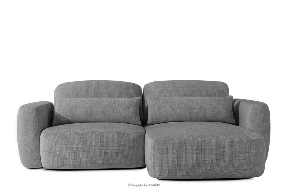 ELOSA Pravá rohová pohovka a kreslo v štýle Japandi tmavosivá ženilka tmavě šedá - obrázok 2