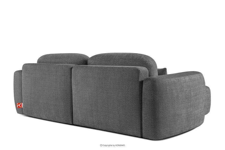 ELOSA Pravá rohová pohovka a kreslo v štýle Japandi tmavosivá ženilka tmavě šedá - obrázok 6