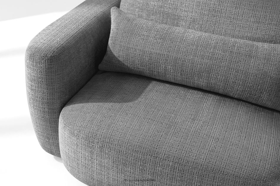 ELOSA Pravá rohová pohovka a kreslo v štýle Japandi tmavosivá ženilka tmavě šedá - obrázok 8