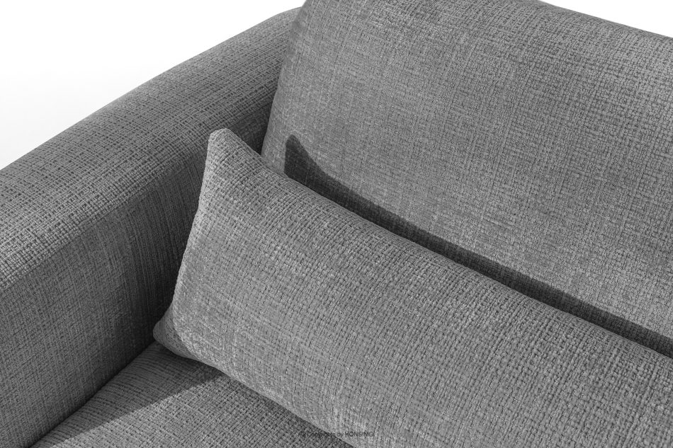 ELOSA Pravá rohová pohovka a kreslo v štýle Japandi tmavosivá ženilka tmavě šedá - obrázok 9