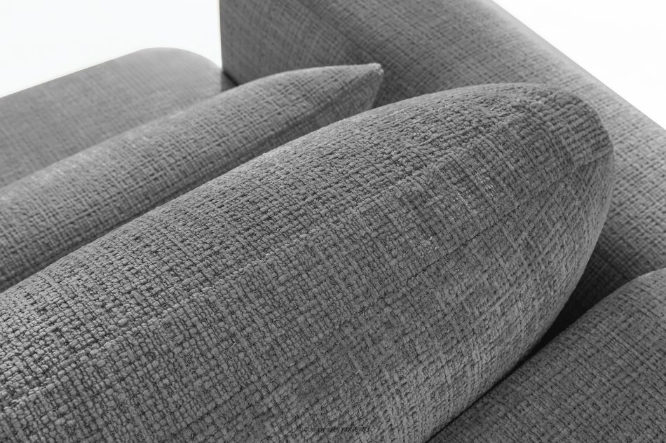 ELOSA Pravá rohová pohovka a kreslo v štýle Japandi tmavosivá ženilka tmavě šedá - obrázok 10