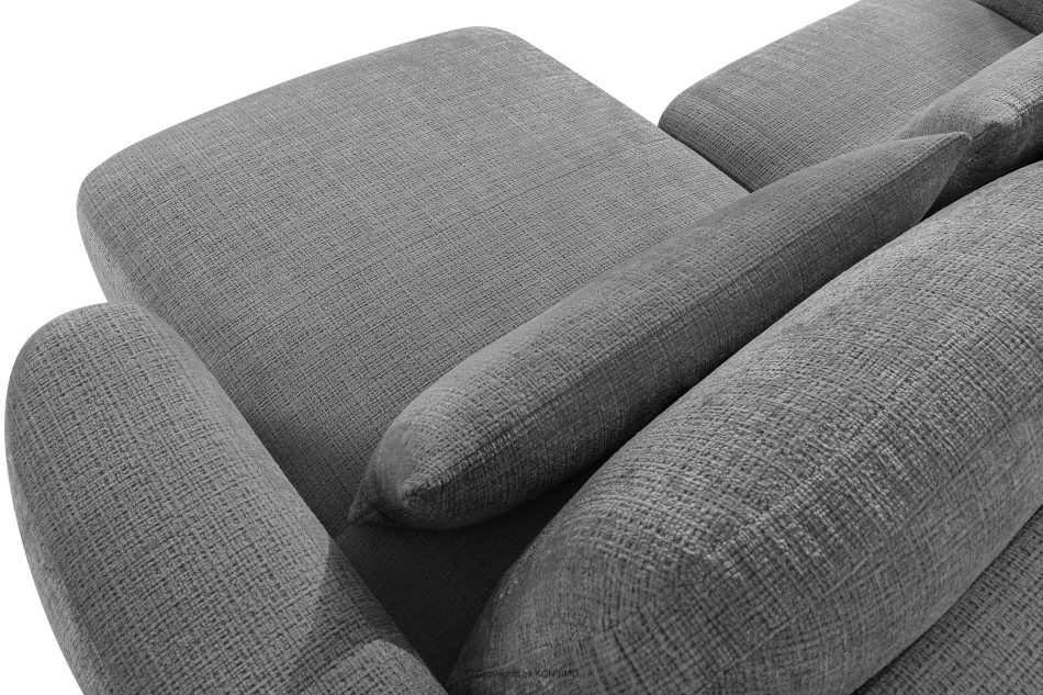 ELOSA Pravá rohová pohovka a kreslo v štýle Japandi tmavosivá ženilka tmavě šedá - obrázok 12