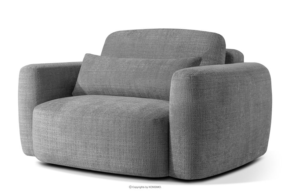 ELOSA Pravá rohová pohovka a kreslo v štýle Japandi tmavosivá ženilka tmavě šedá - obrázok 17