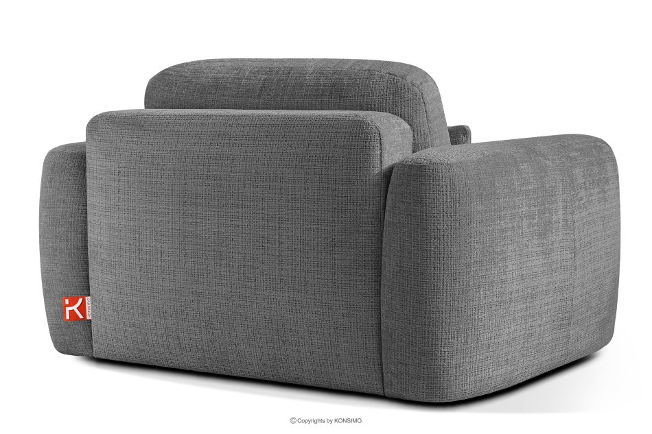 ELOSA Pravá rohová pohovka a kreslo v štýle Japandi tmavosivá ženilka tmavě šedá - obrázok 19