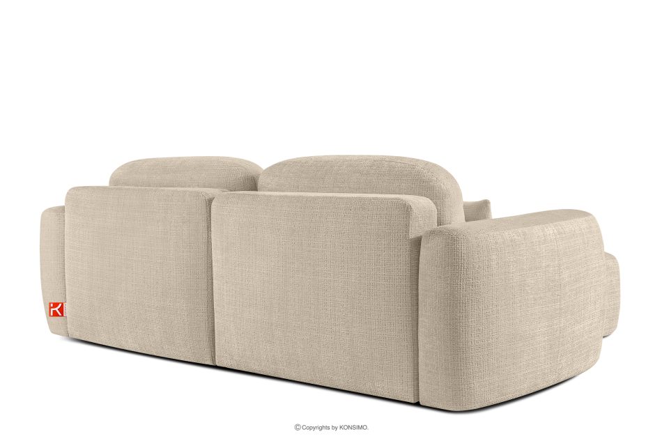 ELOSA Pravá rohová pohovka a kreslo v štýle Japandi krémová ženilka krémová - obrázok 6