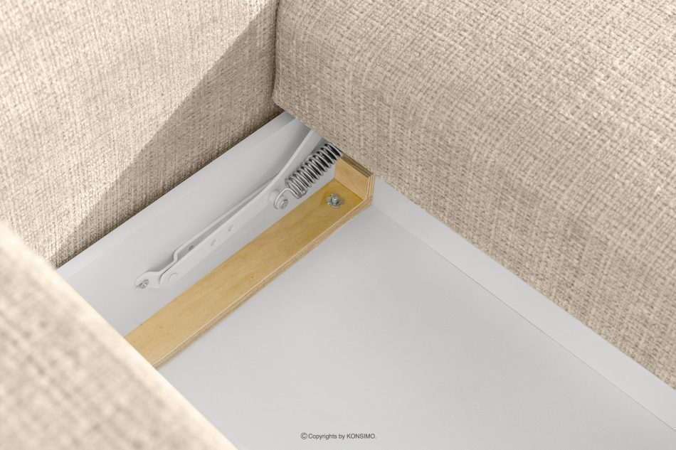 ELOSA Pravá rohová pohovka a kreslo v štýle Japandi krémová ženilka krémová - obrázok 15