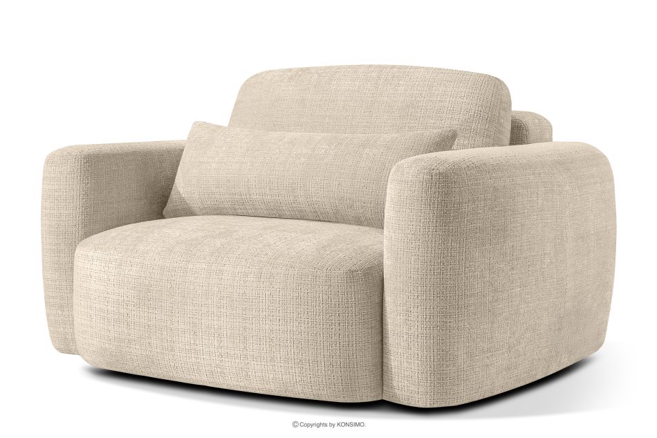 ELOSA Pravá rohová pohovka a kreslo v štýle Japandi krémová ženilka krémová - obrázok 17