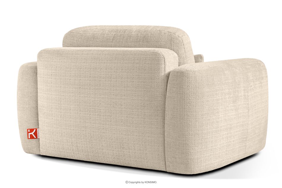 ELOSA Pravá rohová pohovka a kreslo v štýle Japandi krémová ženilka krémová - obrázok 19