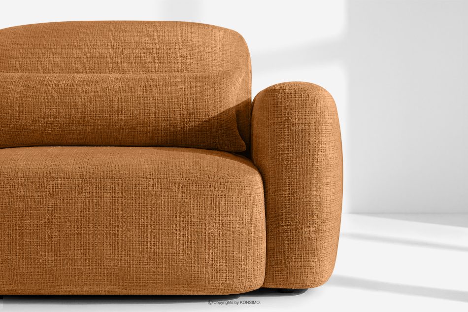 ELOSA Ľavá rohová sedačka a kreslo v japonskom štýle červená ženilka rudá - obrázok 7