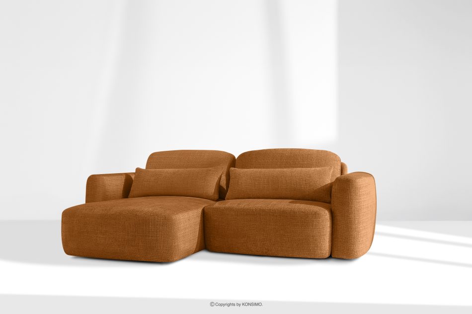 ELOSA Ľavá rohová sedačka a kreslo v japonskom štýle červená ženilka rudá - obrázok 27