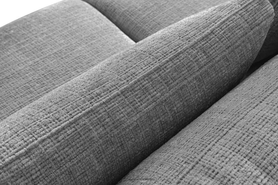 VERUS Mäkká rohová pohovka do obývacej izby šenilová látka pravá tmavo sivá tmavo šedá - obrázok 7