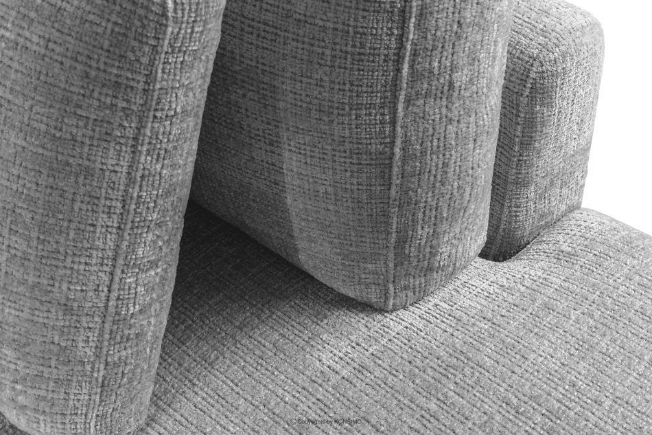 VERUS Mäkká rohová pohovka do obývacej izby šenilová látka pravá tmavo sivá tmavo šedá - obrázok 8