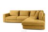 VERUS Mäkká rohová pohovka zšenilová tkanina pravá žltá žltá - obrázok 4