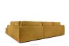 VERUS Mäkká rohová pohovka zšenilová tkanina pravá žltá žltá - obrázok 5