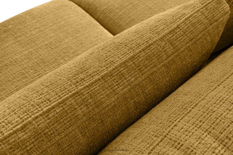 VERUS Mäkká rohová pohovka zšenilová tkanina pravá žltá žltá - obrázok 7