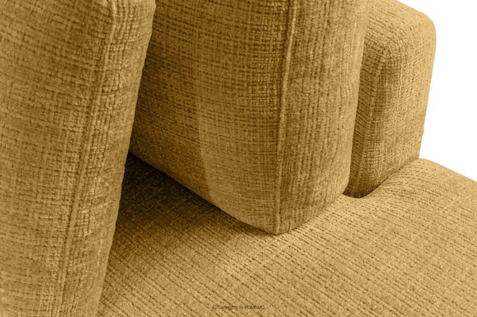 VERUS Mäkká rohová pohovka zšenilová tkanina pravá žltá žltá - obrázok 8