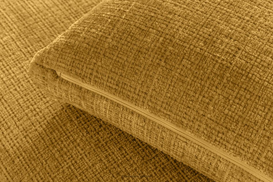 VERUS Mäkká rohová pohovka zšenilová tkanina pravá žltá žltá - obrázok 9