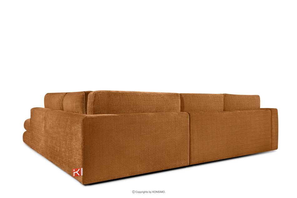 VERUS Mäkká rohová pohovka zšenilová tkanina pravá červená červená - obrázok 4