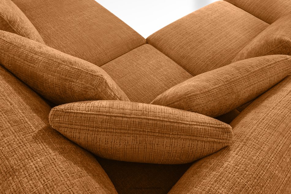 VERUS Mäkká rohová pohovka zšenilová tkanina pravá červená červená - obrázok 10