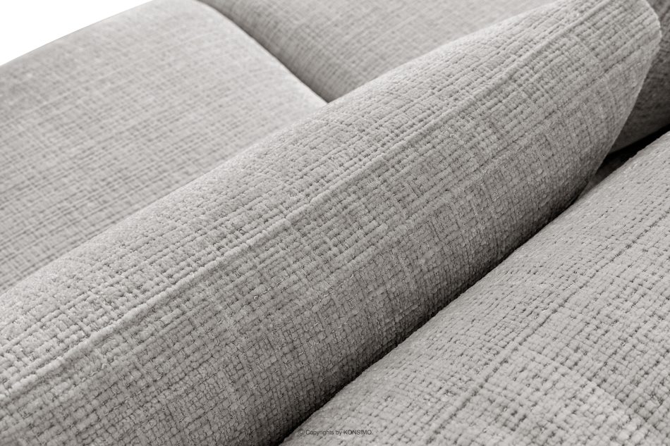 VERUS Veľká pohodlná rohová pohovka do obývacej izby šenilová látka pravá strana svetlo sivá svetlo šedá - obrázok 7